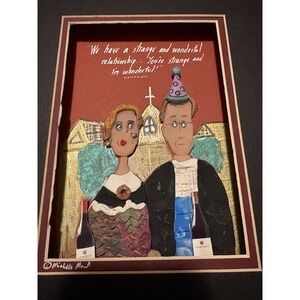 MICHELLE MONET Signed Original Art 3D Mixed Media Strange&Wonderful Relationship